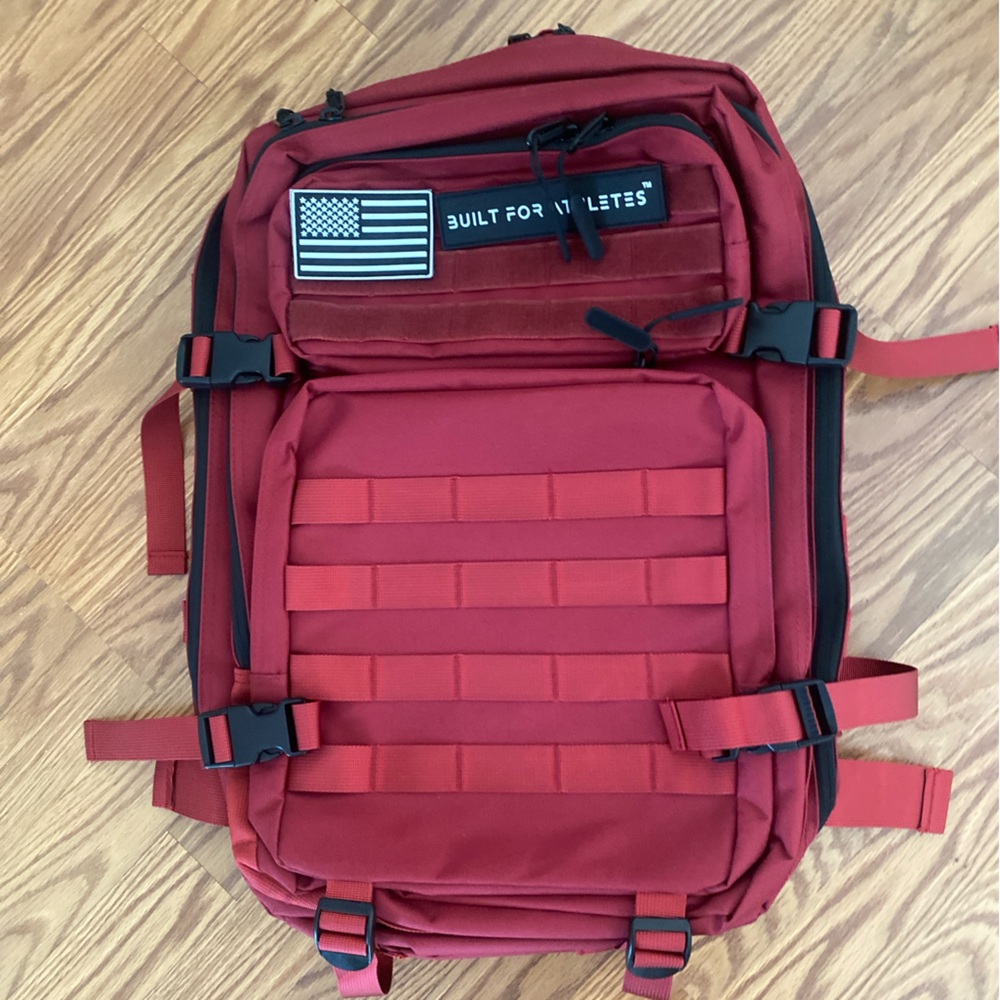 Built For Athletes Red Backpack